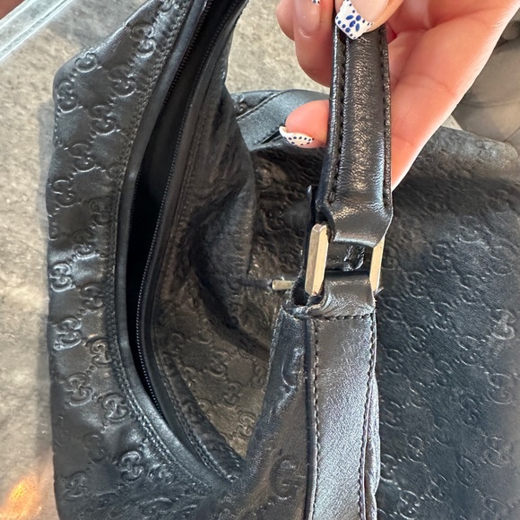 Gucci guccissima Large black leather hobo shoulder bag. Guaranteed authentic! - Picture 7 of 11